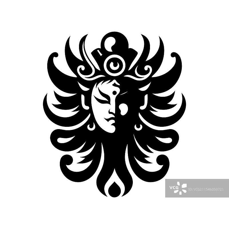 日本天狗剪影 - 神话生物图片素材