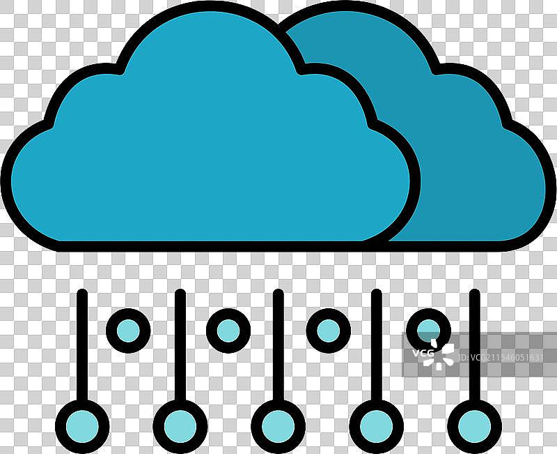 冰雹线填充图标设计图片素材