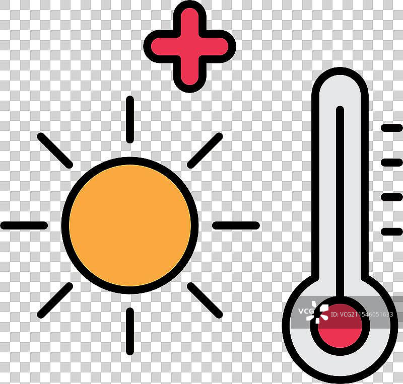 热浪线条填充图标设计图片素材