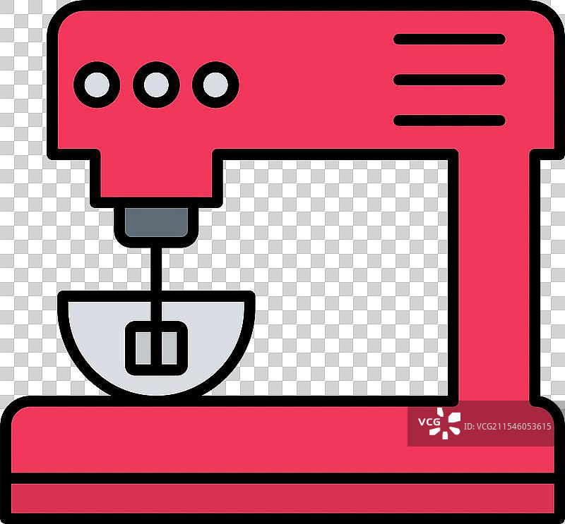 电动搅拌器线条填充图标设计图片素材