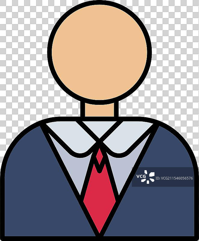 经理线条填充图标设计图片素材