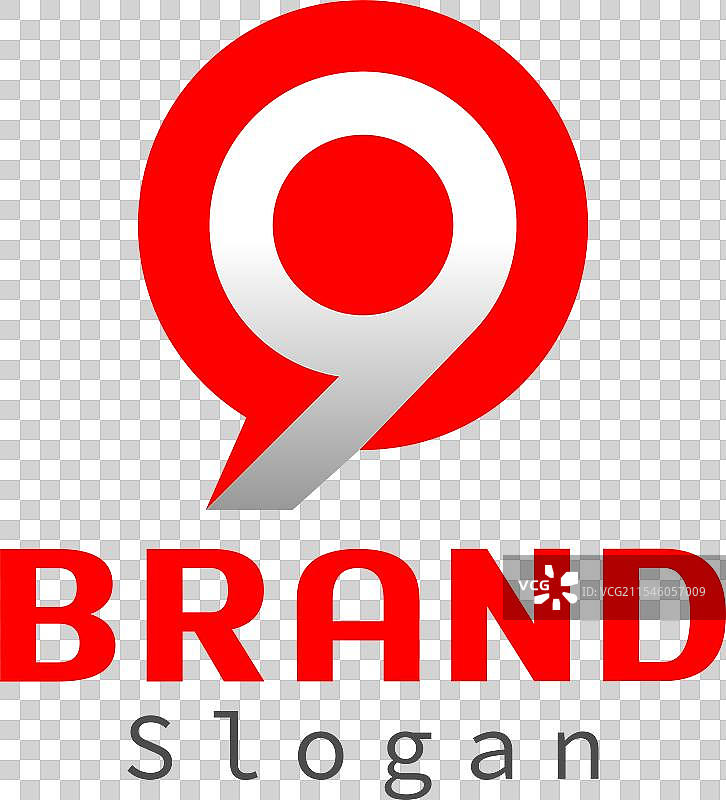 白色的9号靶标logo模板图片素材
