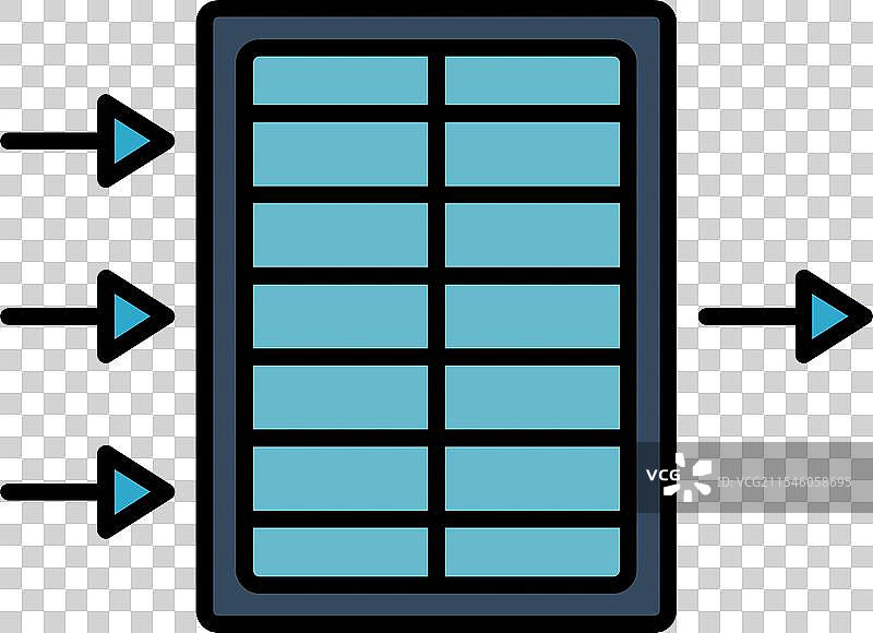 空气过滤器线条填充图标设计图片素材