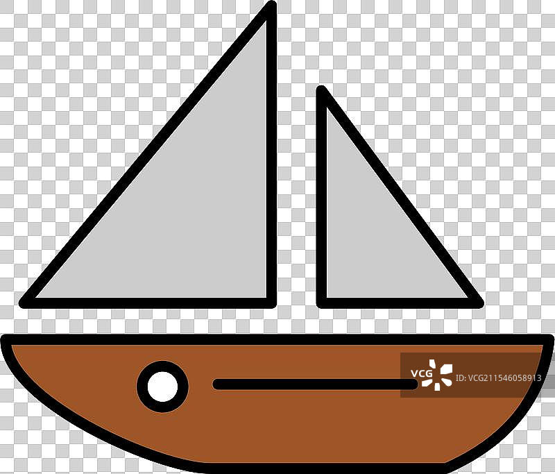 小艇绳索填充图标设计图片素材