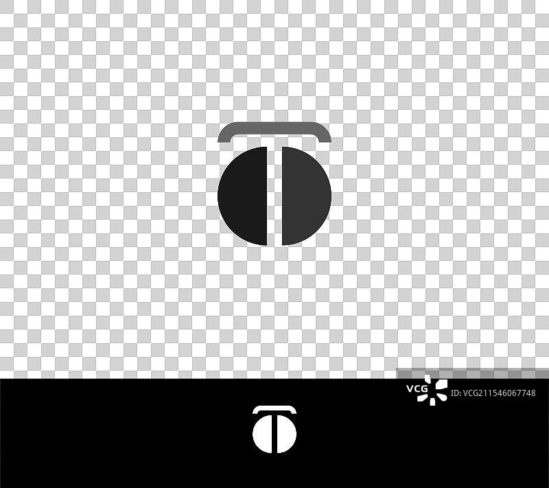 带有两种不同颜色的“to”或“ot”标志设计图片素材