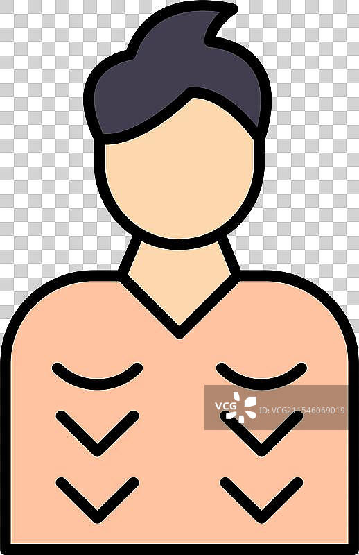 营养不良线条填充图标设计图片素材