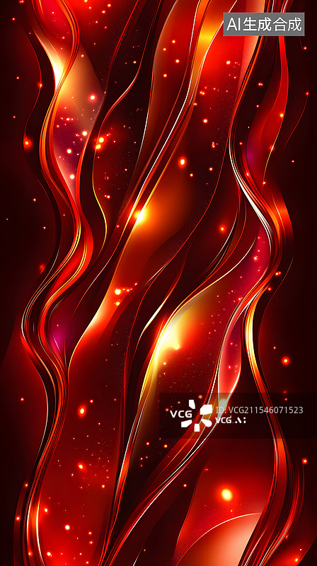 【AI数字艺术】红色抽象背景图片素材