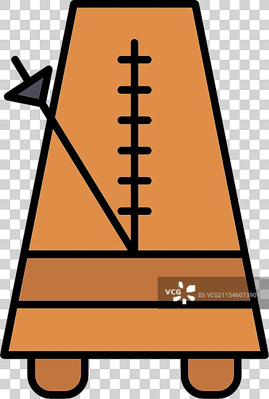 节拍器线条填充图标设计图片素材