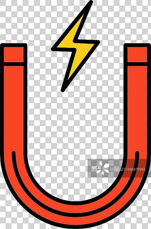 磁铁线条填充图标设计图片素材