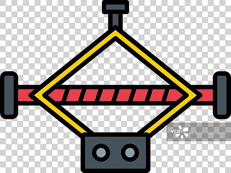 汽车千斤顶线条填充图标设计图片素材