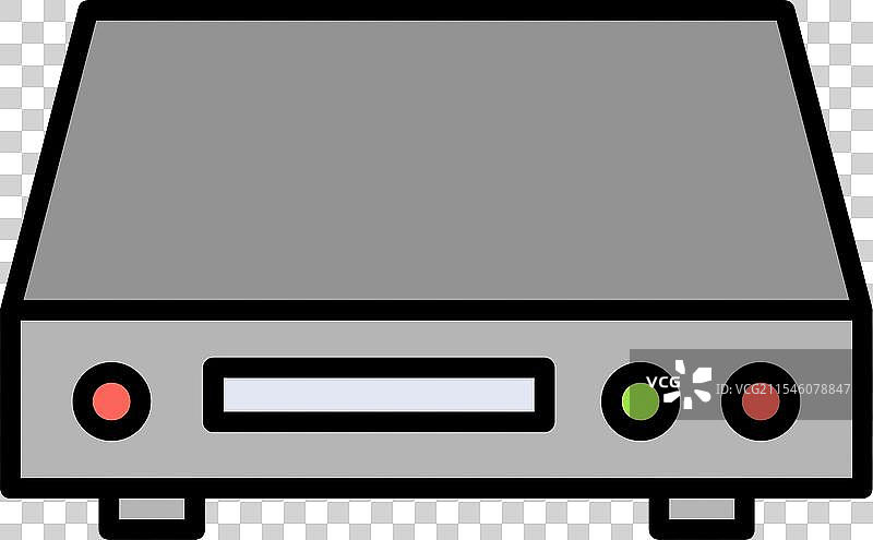 DVD播放器线条填充图标设计图片素材