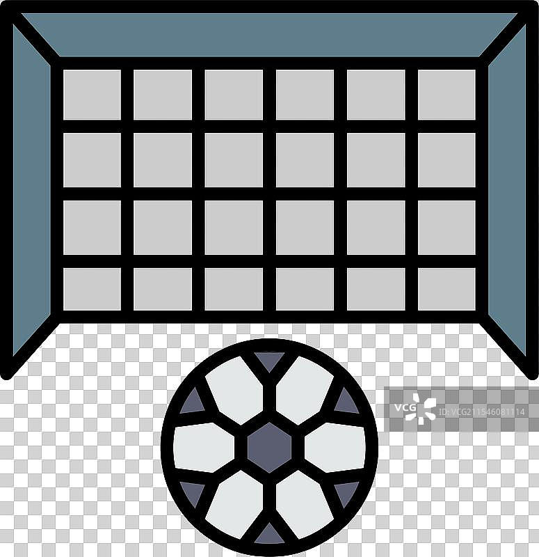 球门线填充图标设计图片素材