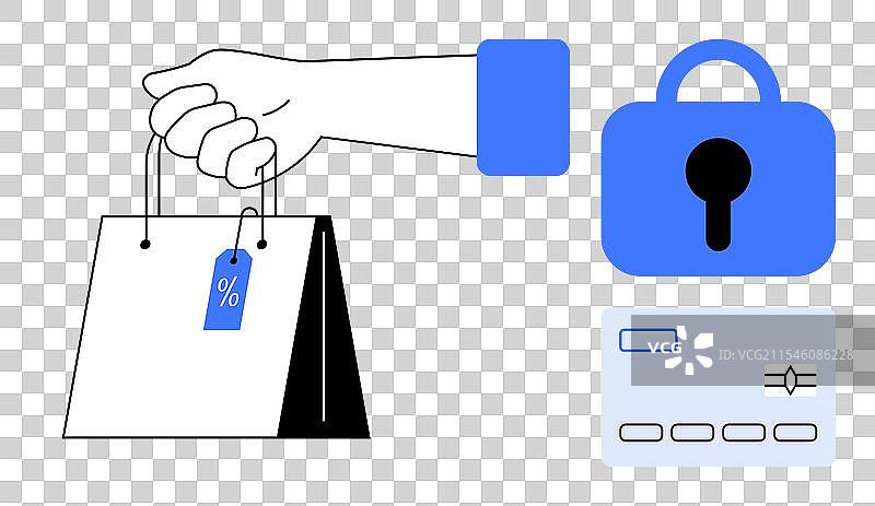 安全的在线购物，确保支付安全和图片素材