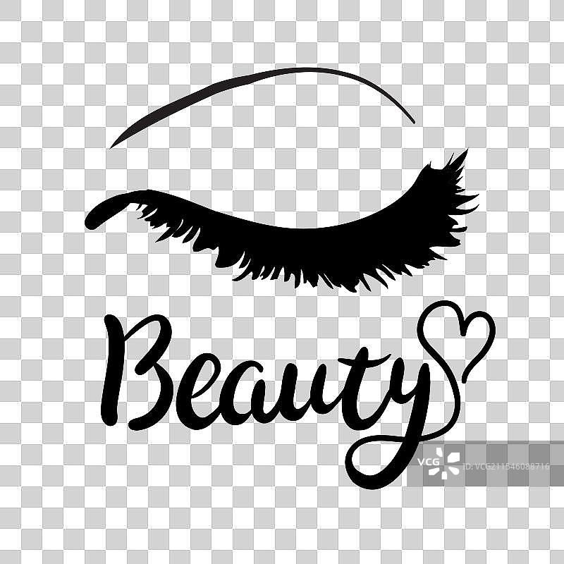 手绘美丽女性眼睛素描妆容图片素材