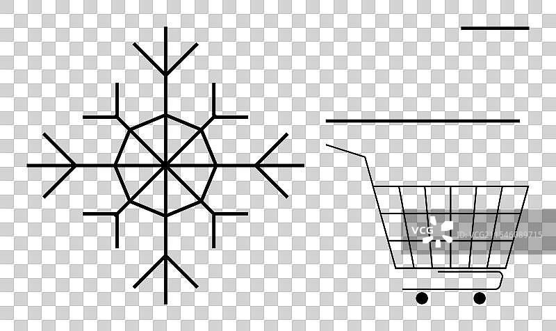 极简主义的冬季购物概念图片素材