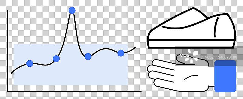 带有代表性符号的商业增长图表图片素材