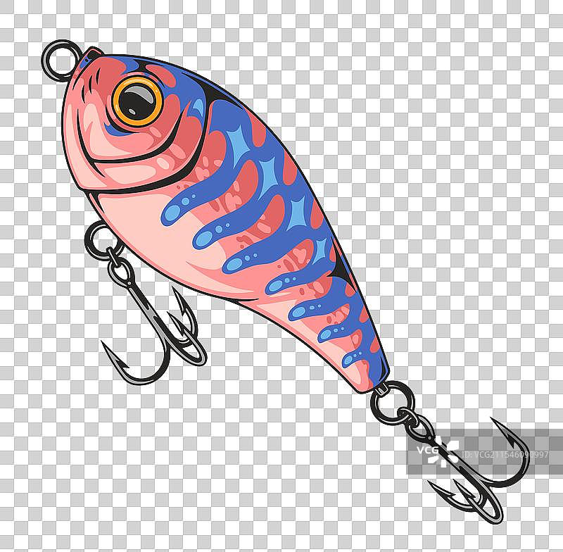 鲜艳的淡水鲈鱼诱饵图片素材