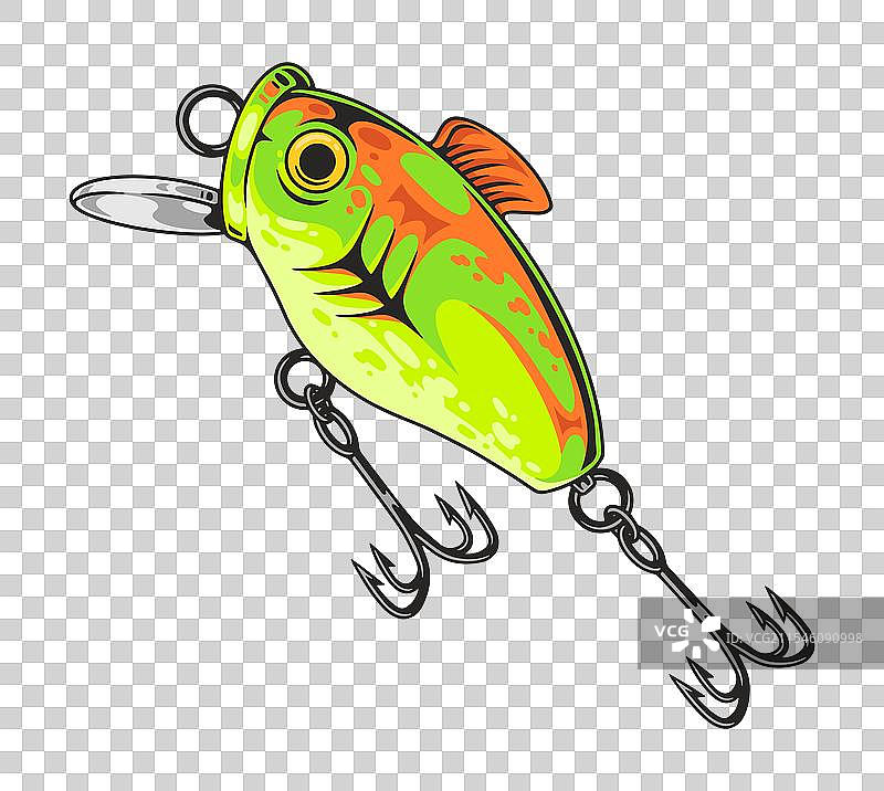 鲜艳的淡水钓鱼诱饵图片素材