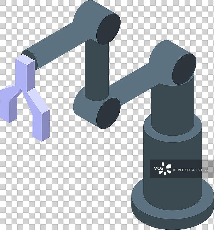 现代工厂中的机器人手臂正在拾取物体图片素材