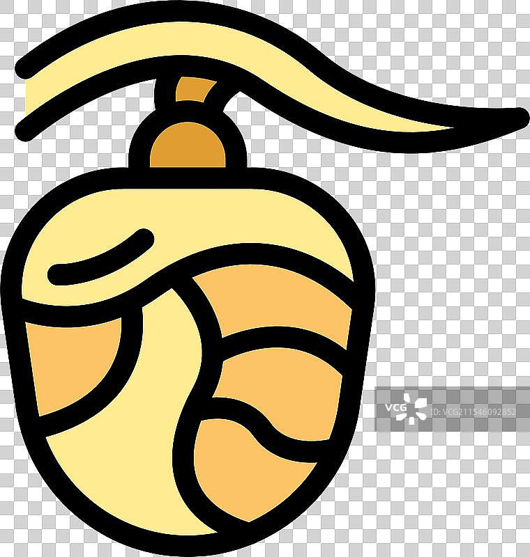 打开的栗子种子，展示其内部。图片素材