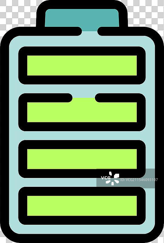 电池图标显示几乎充满电的状态图片素材