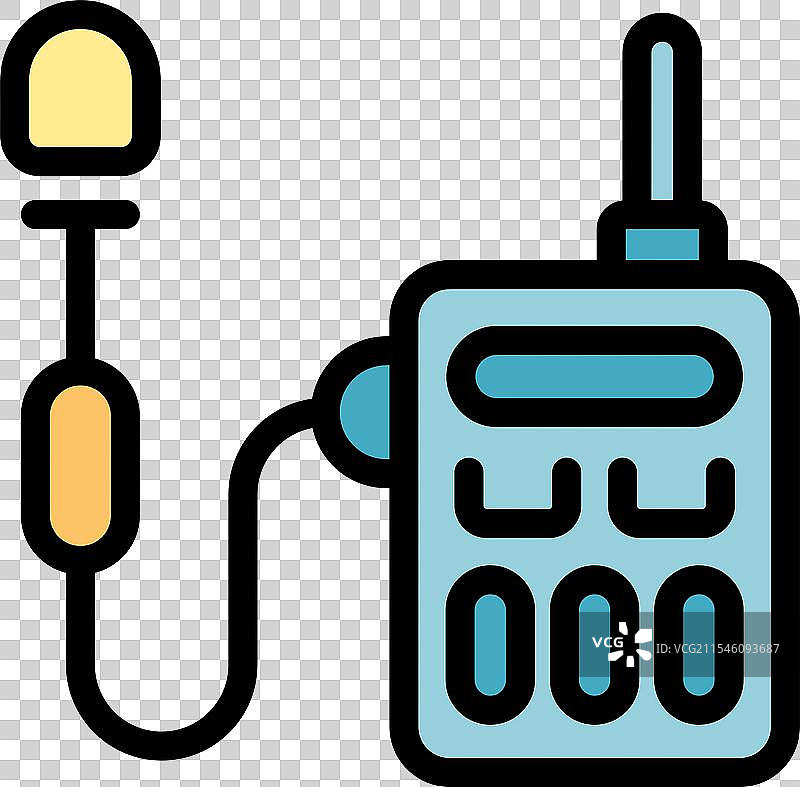 带天线的远程对讲机图片素材