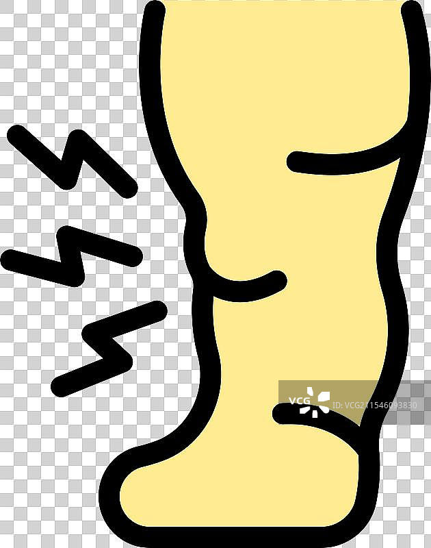 患者腿部疼痛伴随肿胀图片素材