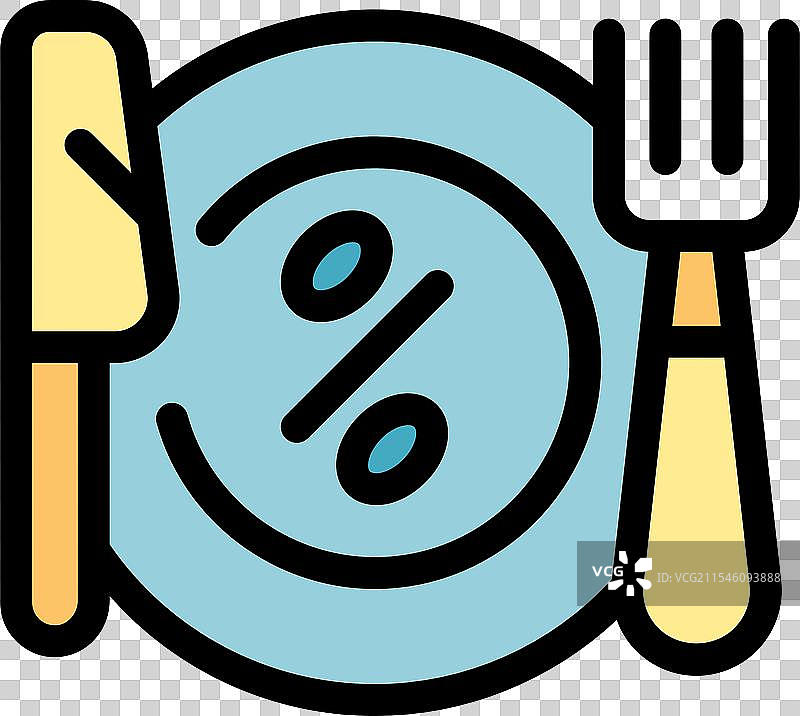 这个彩色图标代表餐厅折扣图片素材