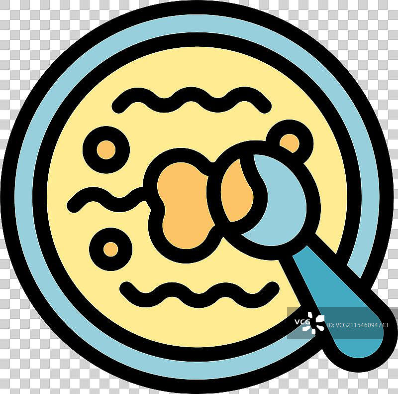 为婴儿准备的盘子上的婴儿食品和勺子图片素材