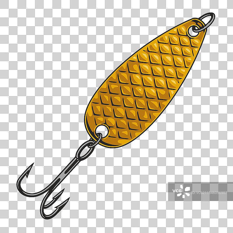 带钩的花纹钓饵图片素材