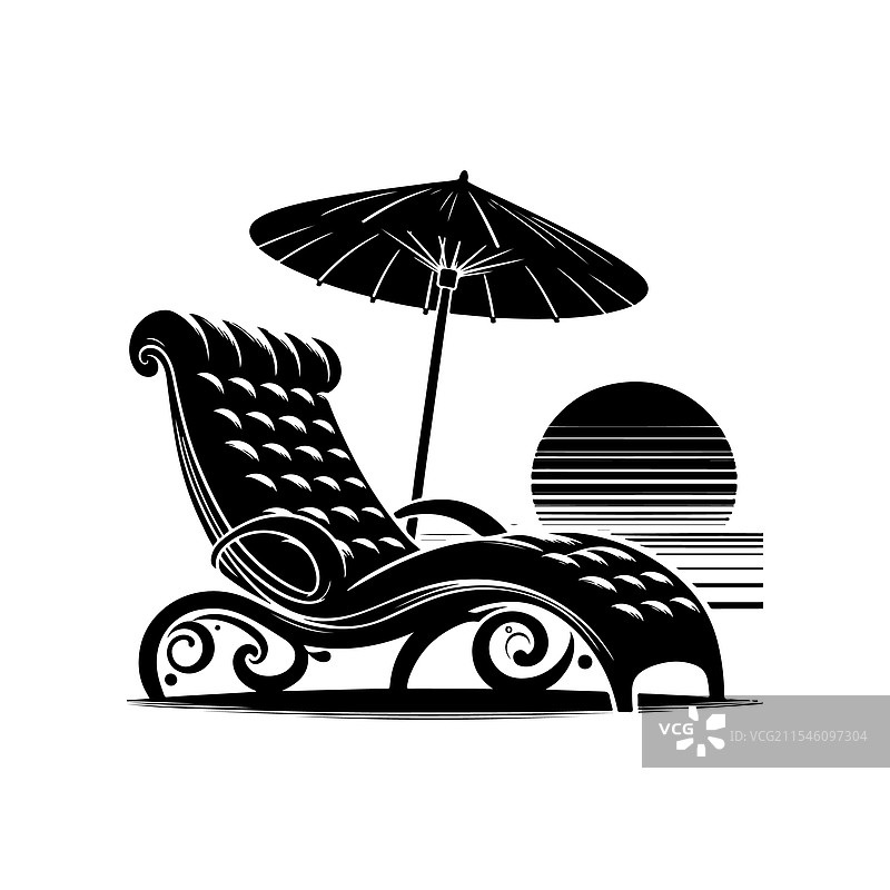 休闲椅轮廓高端设计图片素材