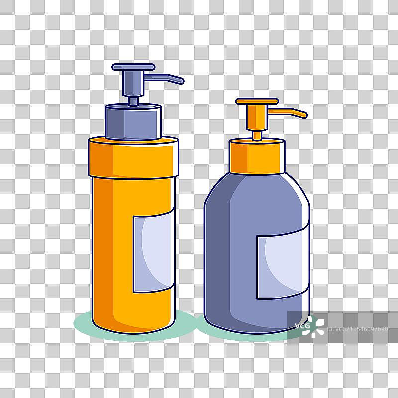 塑料化妆瓶卡通设计图片素材