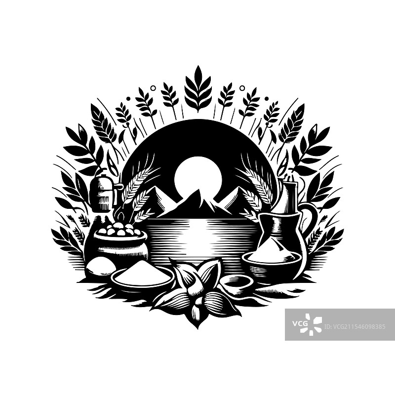 高分辨率的桑格拉提节剪影图片素材