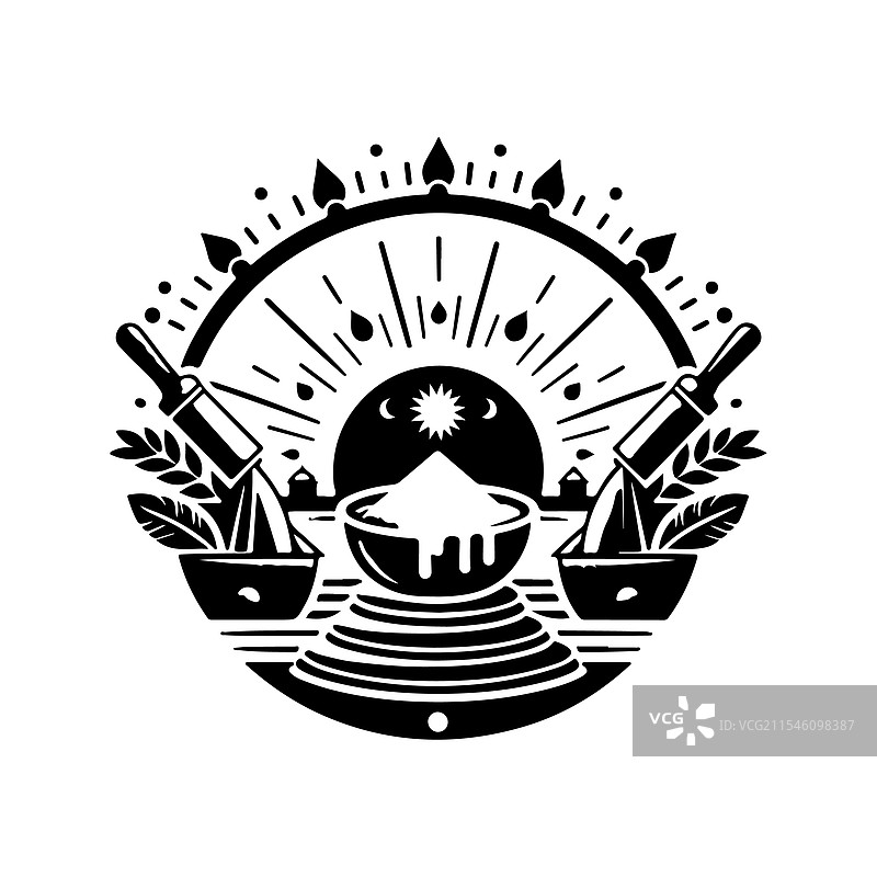 高分辨率的桑格拉提节剪影图片素材