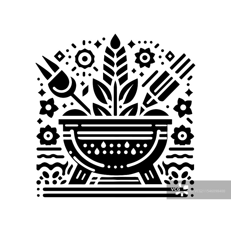 高分辨率的桑格拉提节剪影图片素材