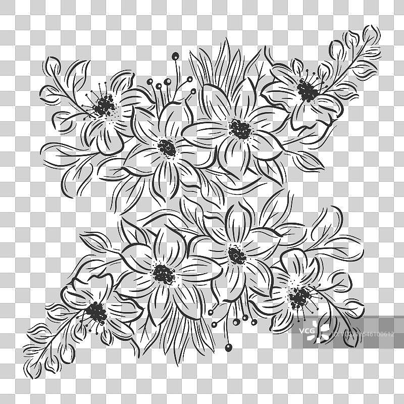 手绘双花束系列合集图片素材