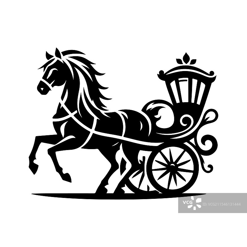 优雅马车轮廓包图片素材