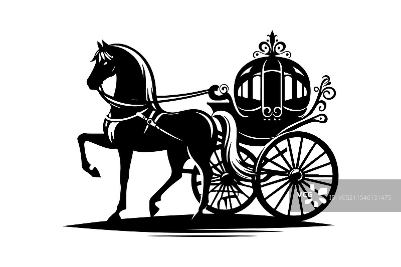 优雅马车轮廓包图片素材