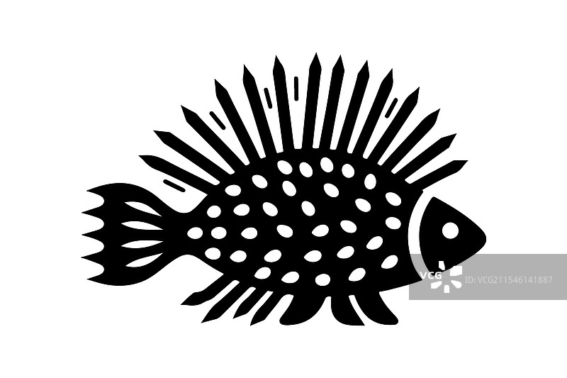 高质量的河豚鱼轮廓水生图片素材
