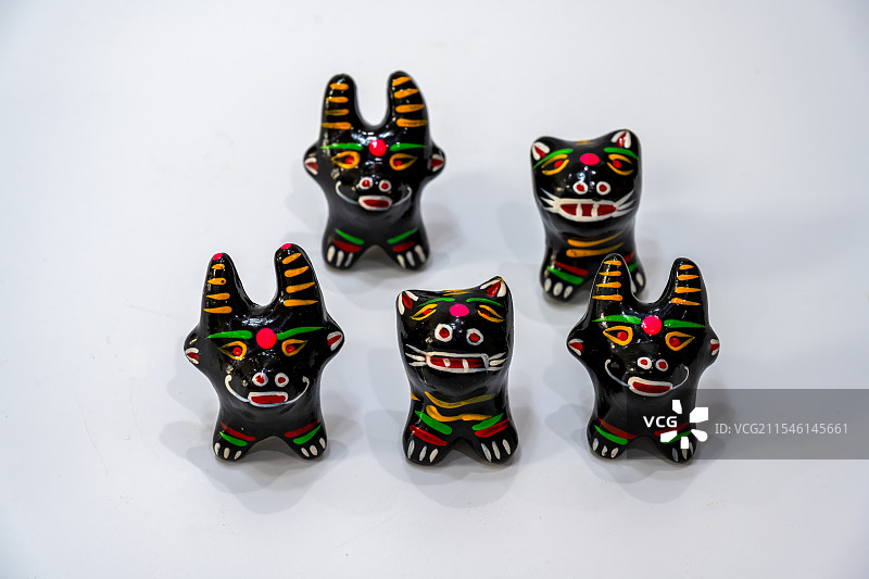 中国河南省周口市淮阳非物质文化遗产泥泥狗工艺品图片素材