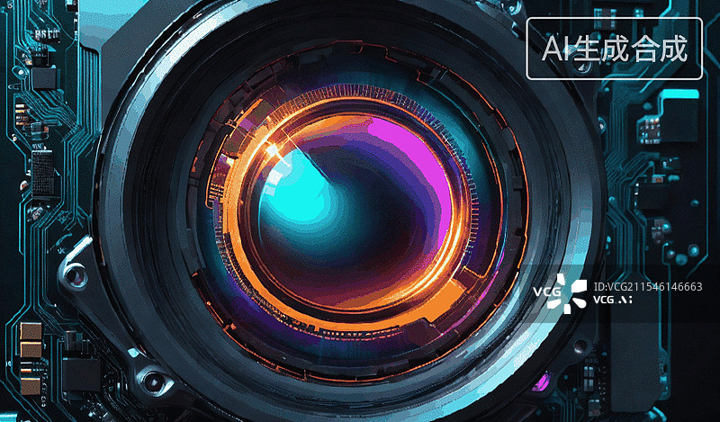 【AI数字艺术】镜头科技图片素材
