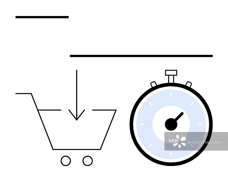 高效购物概念与购物车图片素材