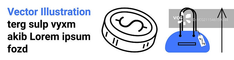 电子商务和零售增长的表现与硬币图片素材