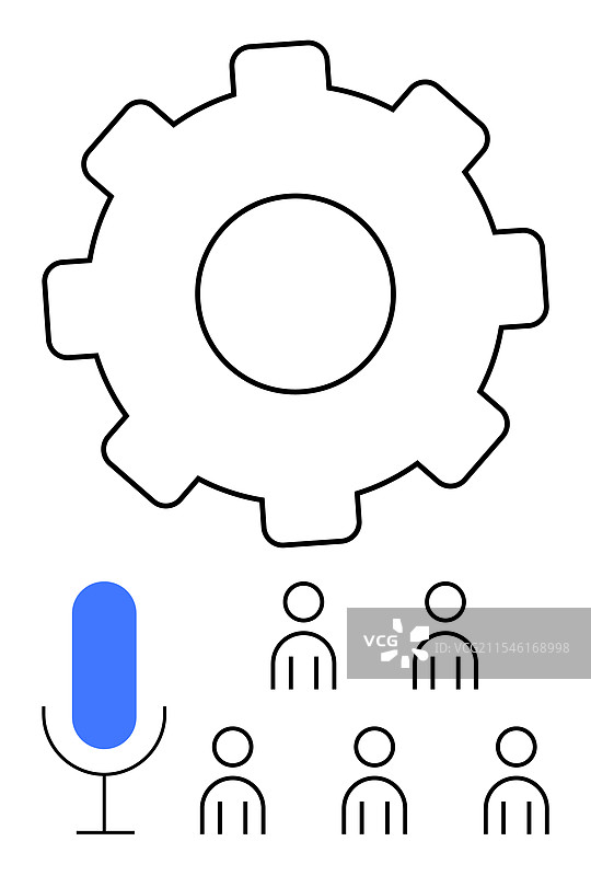 技术与团队协作的共生关系图片素材