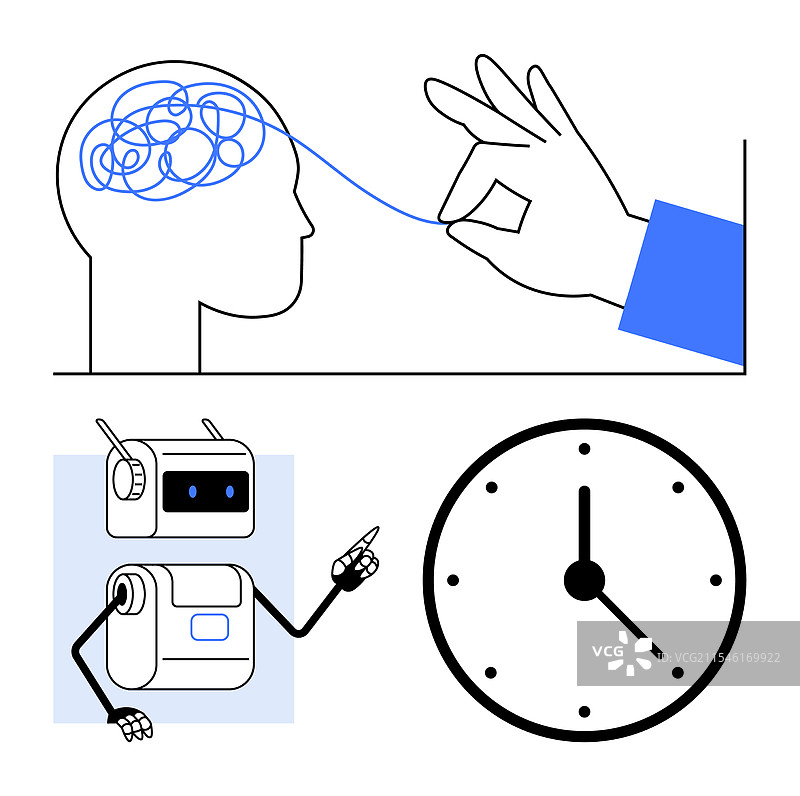 利用人工智能和时间解开心理复杂性图片素材