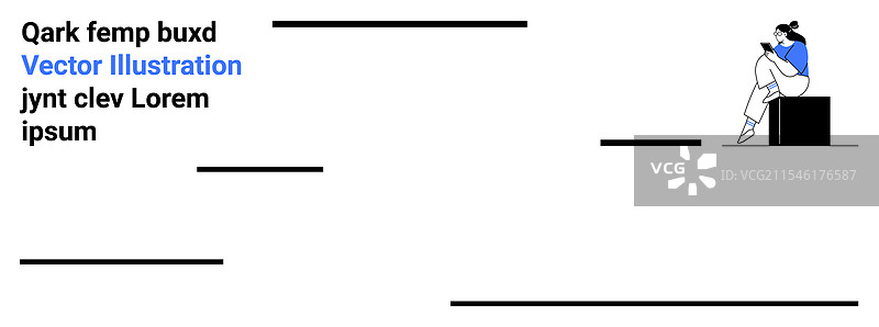 女人坐在凳子上阅读一本书图片素材
