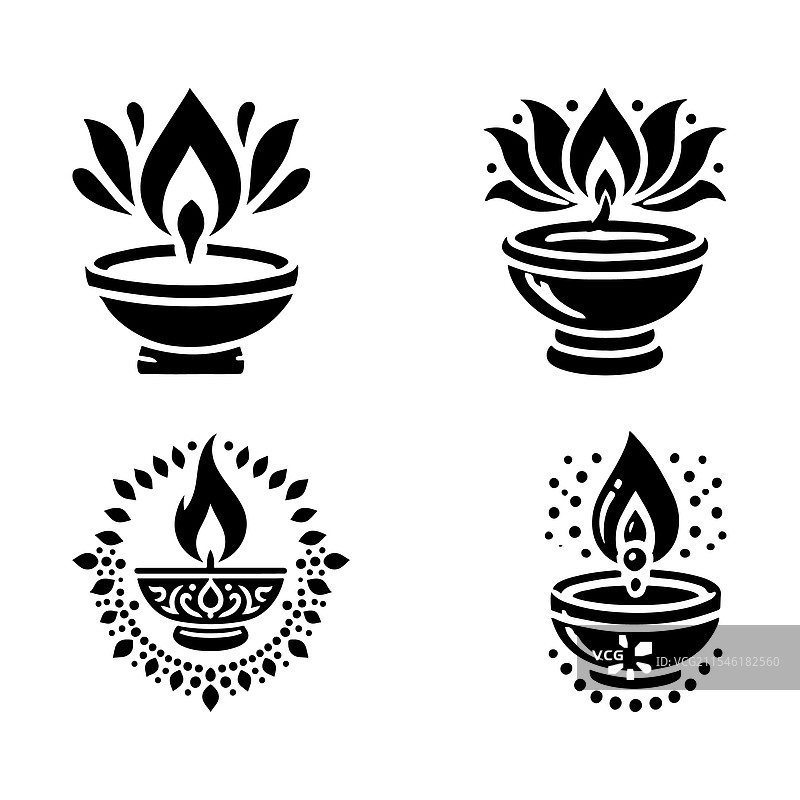 灯笼剪影用于邀请函品牌设计图片素材