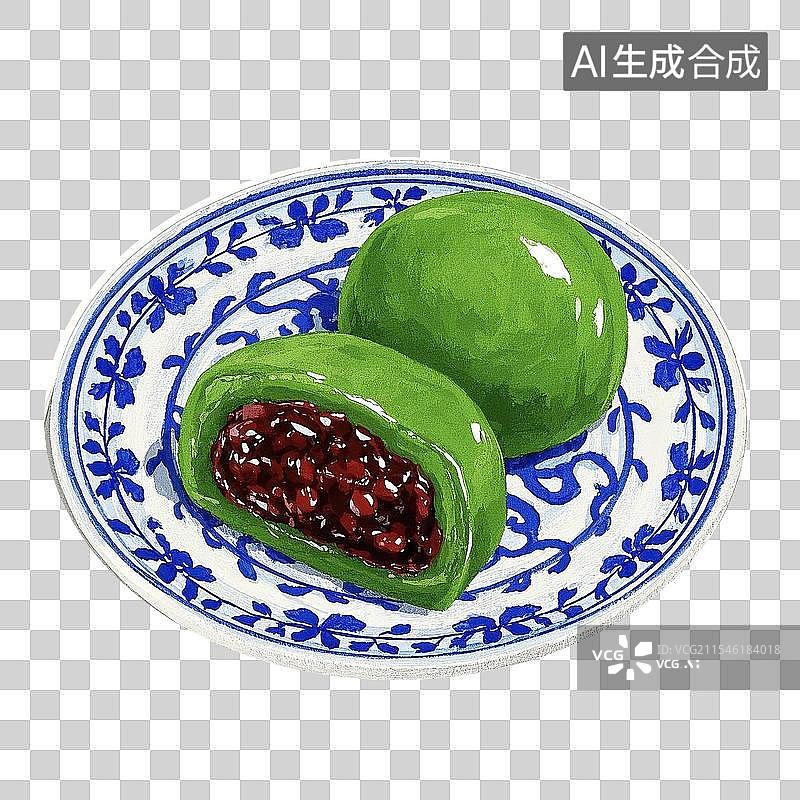 【AI数字艺术】清明节青团免抠设计素材图片素材
