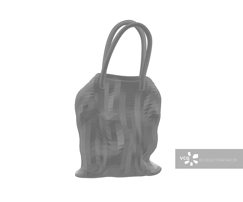 多边形灰色女士时尚购物包图片素材