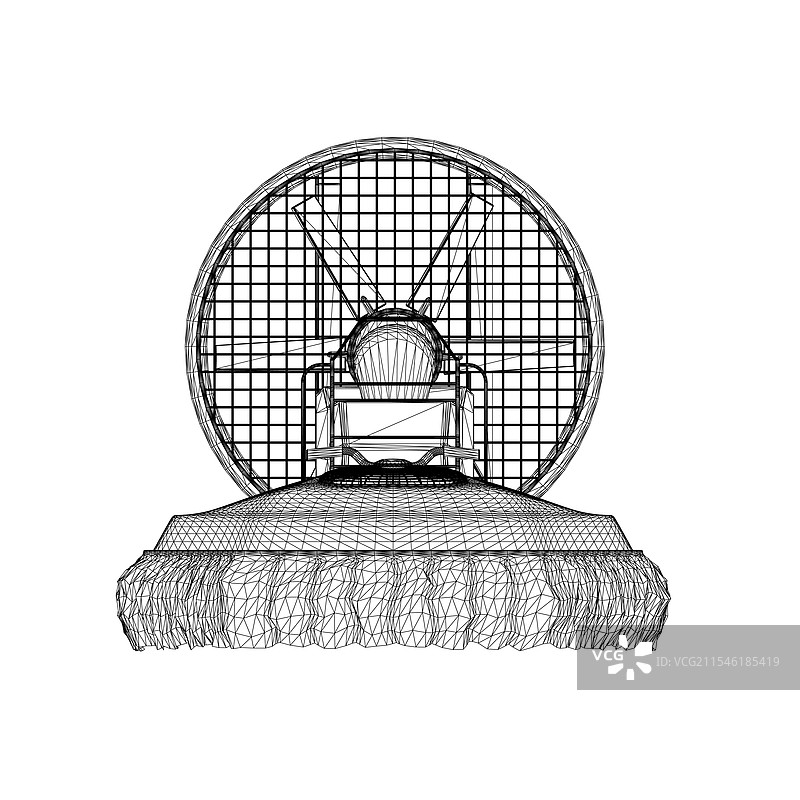 船在枕头上的线框图图片素材